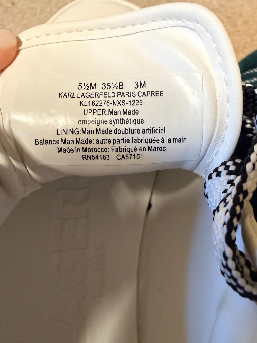 Karl Lagerfeld Capree Platform Sneakers White/Black Size 5.5 Like New - Picture 5 of 9